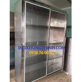 TỦ BẾP INOX CÓ KÍNH