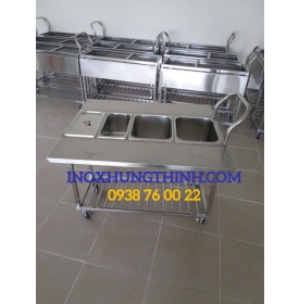 XE ĐẨY THỨC ĂN INOX